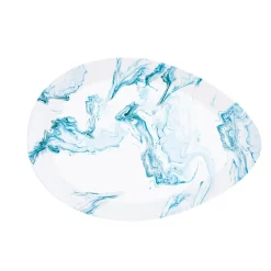 Easy Life Assiette de service en porcelaine 36×25 cm AQUA> Services De Table En Porcelaine
