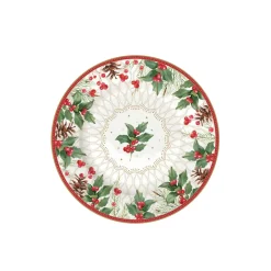 Easy Life Assiette à dessert CHRISTMAS BERRIES> Services De Table En Porcelaine​|Christmas Berries