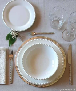 Easy Life Assiette à dessert Ø 19 cm Tiffany WHITE> Moderne|Services De Table En Porcelaine​