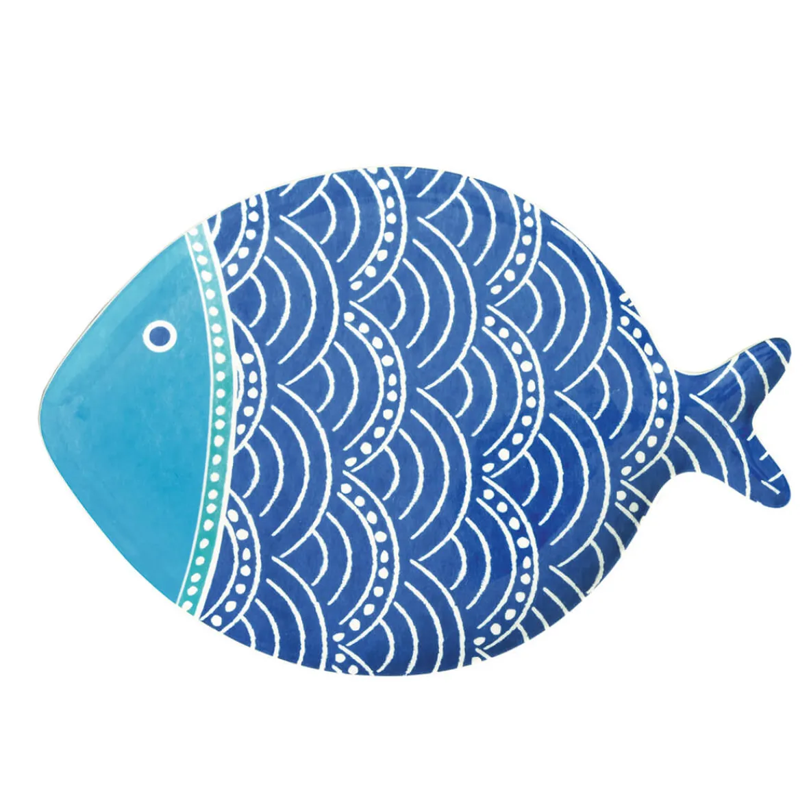 Easy Life Assiette en porcelaine de 31×21,5cm SEA FRIENDS – versColor 1> Services De Table En Porcelaine|Sea Friends