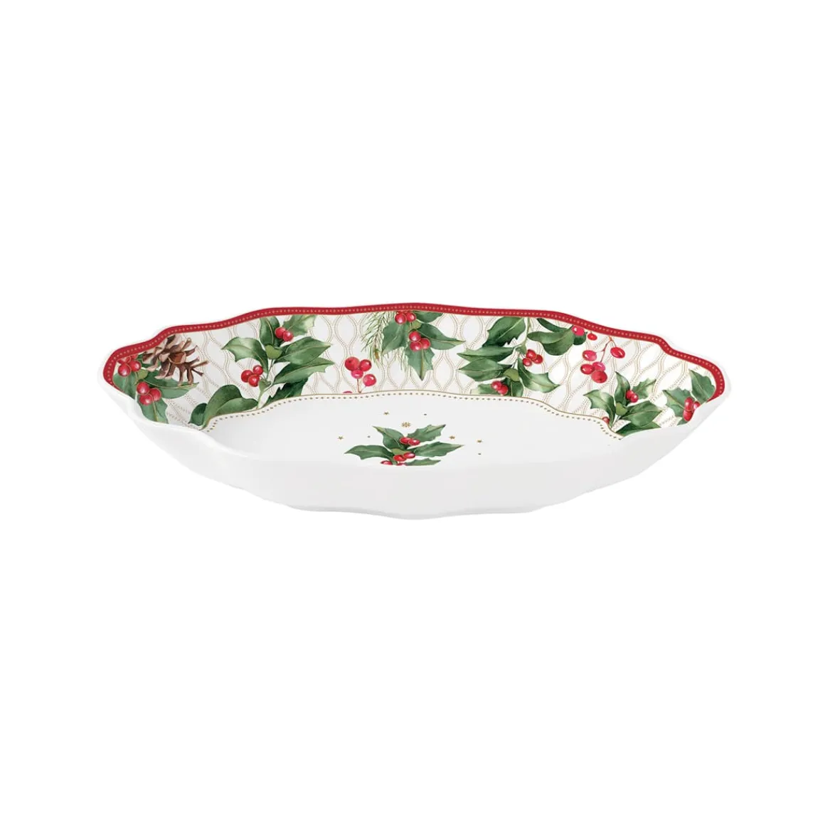 Easy Life Assiette ovale gui CHRISTMAS BERRIES> Noël|Services De Table En Porcelaine