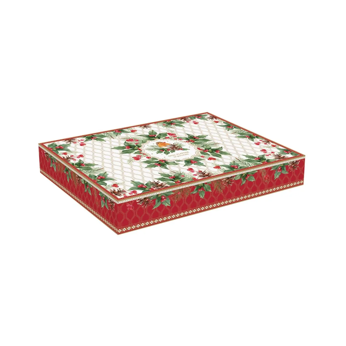 Easy Life Assiette ovale rouge-gorge CHRISTMAS BERRIES> Noël|Services De Table En Porcelaine