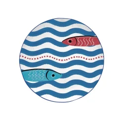 Easy Life Assiette SARDINE’S PARTY – Vers2> Maritime|Services De Table En Porcelaine​