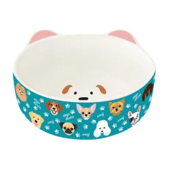 Easy Life Bol avec pieds antidérapants DOGS FAMILY> Gamelle Pour Animaux En Porcelaine|Pet Lovers