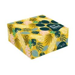 Easy Life Bol avec pieds antidérapantsTROPICAL YELLOW> Gamelle Pour Animaux En Porcelaine|Pet Lovers