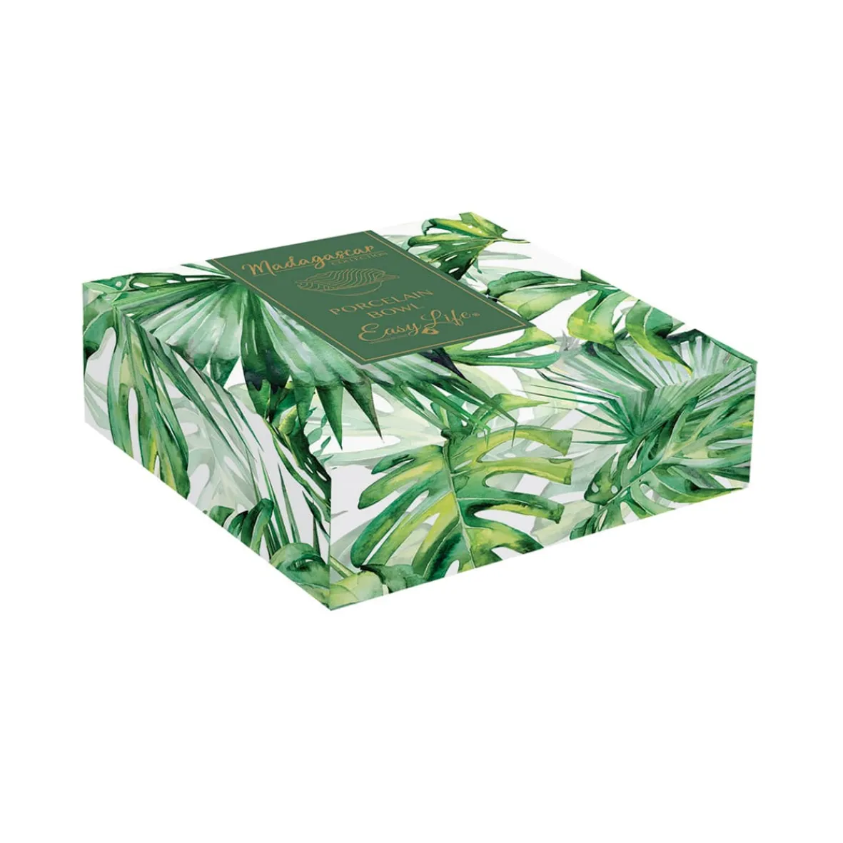 Easy Life Bol en porcelaine 21×16 cm en forme de feuille TROPICAL LEAVES GREEN> Moderne|Services De Table En Porcelaine