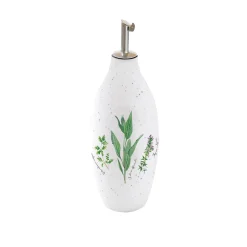 Easy Life Bouteille à huile/vinaigre en porcelaine, 300 ml HERBARIUM> Quotidienne|Cuisine