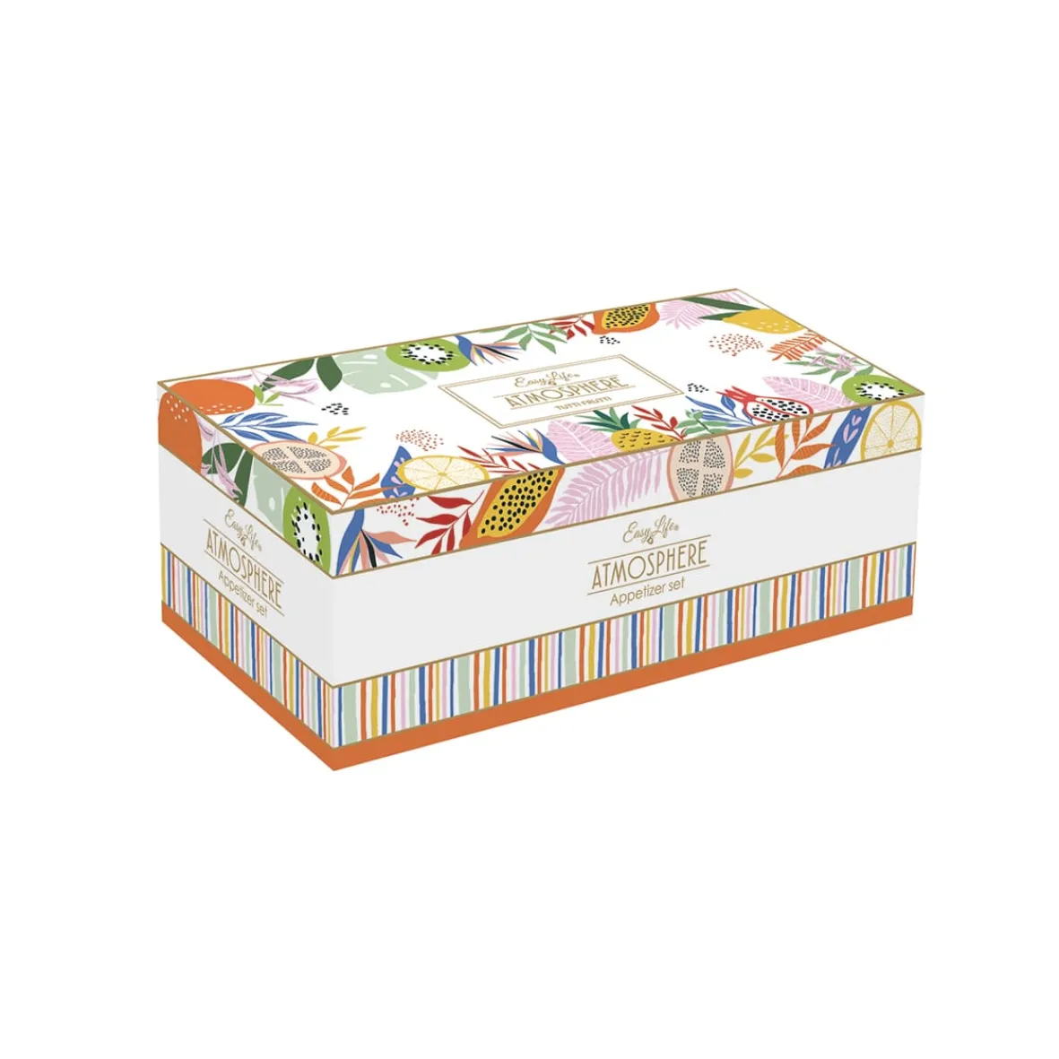 Easy Life Ensemble apéritif avec 4 bols TUTTI FRUTTI> Coffret Cadeau|Services De Table En Porcelaine