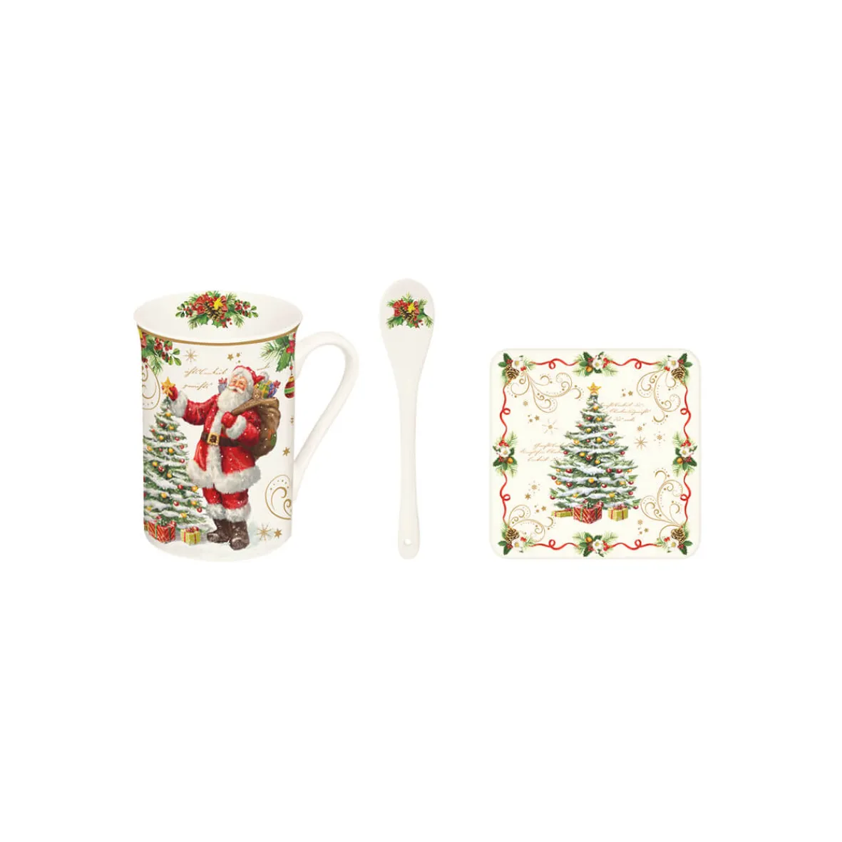 Easy Life Ensemble avec tasse, cuillère et sous-verre MAGIC Christm> Noël|Petit Dejeuner