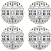 Easy Life Ensemble de 4 assiettes àdessert PALAZZO> Ethnique|Services De Table En Porcelaine​