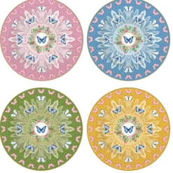 Easy Life Ensemble de 4 assiettes àdessert SPRING PARADE> Romantique|Services De Table En Porcelaine
