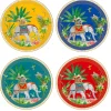 Easy Life Ensemble de 4 assiettes àdessert MARAJAH> Ethnique|Services De Table En Porcelaine​