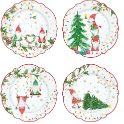 Easy Life Ensemble de 4 assiettes àdessert Ready For CHRISTMAS> Noël|Services De Table En Porcelaine