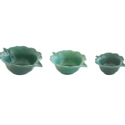 Easy Life Ensemble de 3 bols en porcelaine en forme de feuille MADAGASCAR> Moderne|Services De Table En Porcelaine