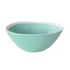 Easy Life Ensemble de 2 bols à salade en porcelaine de 22,5×19,5 cm AQUA> Moderne|Services De Table En Porcelaine​