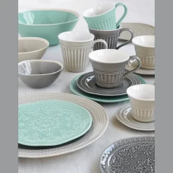 Easy Life Ensemble de 2 bols à salade en porcelaine de 22,5×19,5 cmBEIGE> Moderne|Services De Table En Porcelaine​