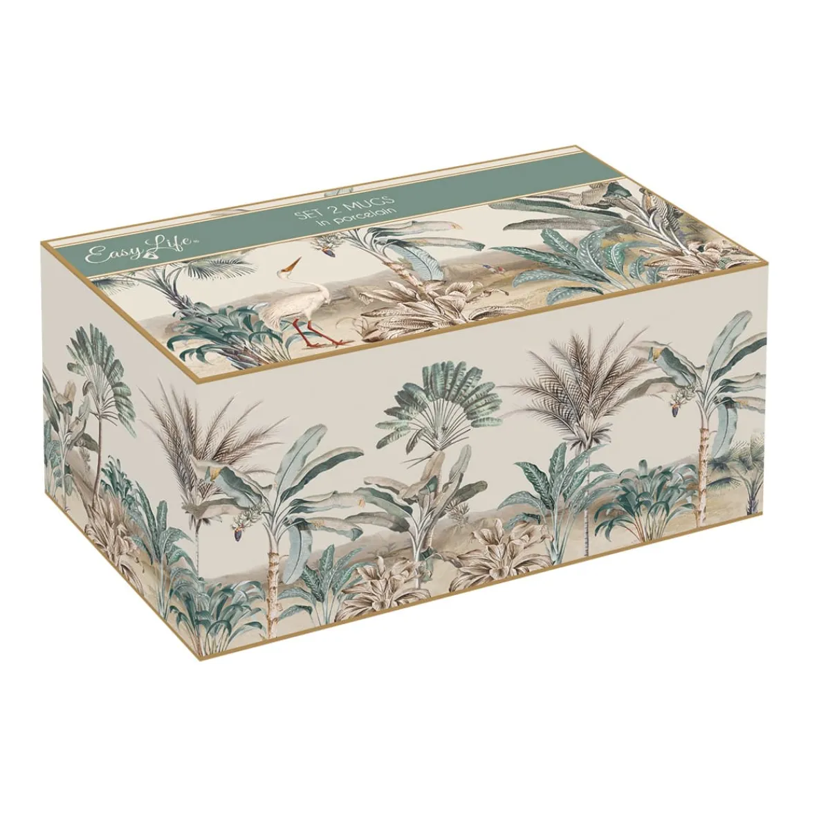 Easy Life Ensemble de 2 mugs dans une boîte couleur NOSTALGIC HEAVEN> Nature|Petit Dejeuner