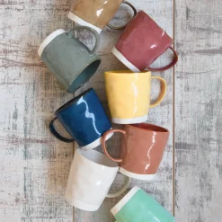 Easy Life Ensemble de 6 mugs en porcelaine de 350 ml INTERIORS BRICK> Moderne|Petit Dejeuner