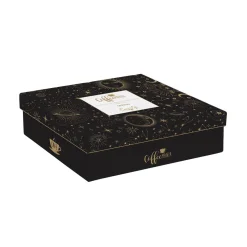 Easy Life Ensemble de 2 petites tasses à espresso de 100 ml avec soucoupes et cuillères, dans une boîte cadeau CELESTIAL> Coffret Cadeau|Petit Dejeuner