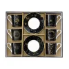Easy Life Ensemble de 6 petites tasses à espresso de 100 ml avec soucoupes, dans une boîte cadeau CELESTIAL> Coffret Cadeau|Petit Dejeuner