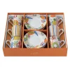Easy Life Ensemble de 6 petites tasses à espresso avec soucoupes TUTTI FRUTTI> Coffret Cadeau|Petit Dejeuner