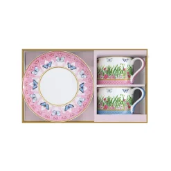 Easy Life Ensemble de 2 tasses avec soucoupes SPRING PARADE> Romantique|Petit Dejeuner