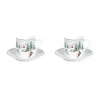 Easy Life Ensemble de 2 tasses à café avec soucoupe CHALET> Noël|Petit Dejeuner