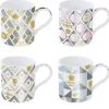 Easy Life Ensemble de 4 tasses en porcelaine de 350 ml avec décors assortis SHINE & COLOUR COFFEE> Petit Dejeuner