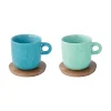 Easy Life Ensemble de 2 tasses à thé avec soucoupe TAKE A LOOP ASS.1> Quotidienne|Petit Dejeuner