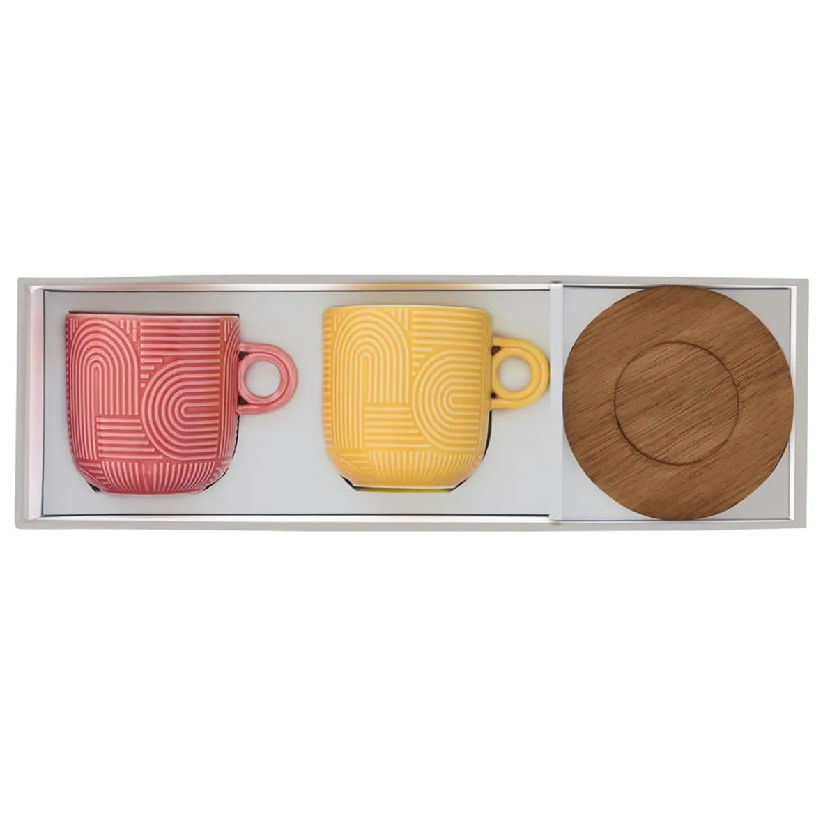 Easy Life Ensemble de 2 tasses à thé avec soucoupe TAKE A LOOP ASS.2> Quotidienne|Petit Dejeuner
