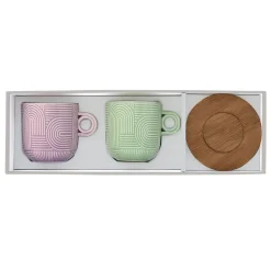 Easy Life Ensemble de 2 tasses à thé avec soucoupe TAKE A LOOP ASS.3> Quotidienne|Petit Dejeuner
