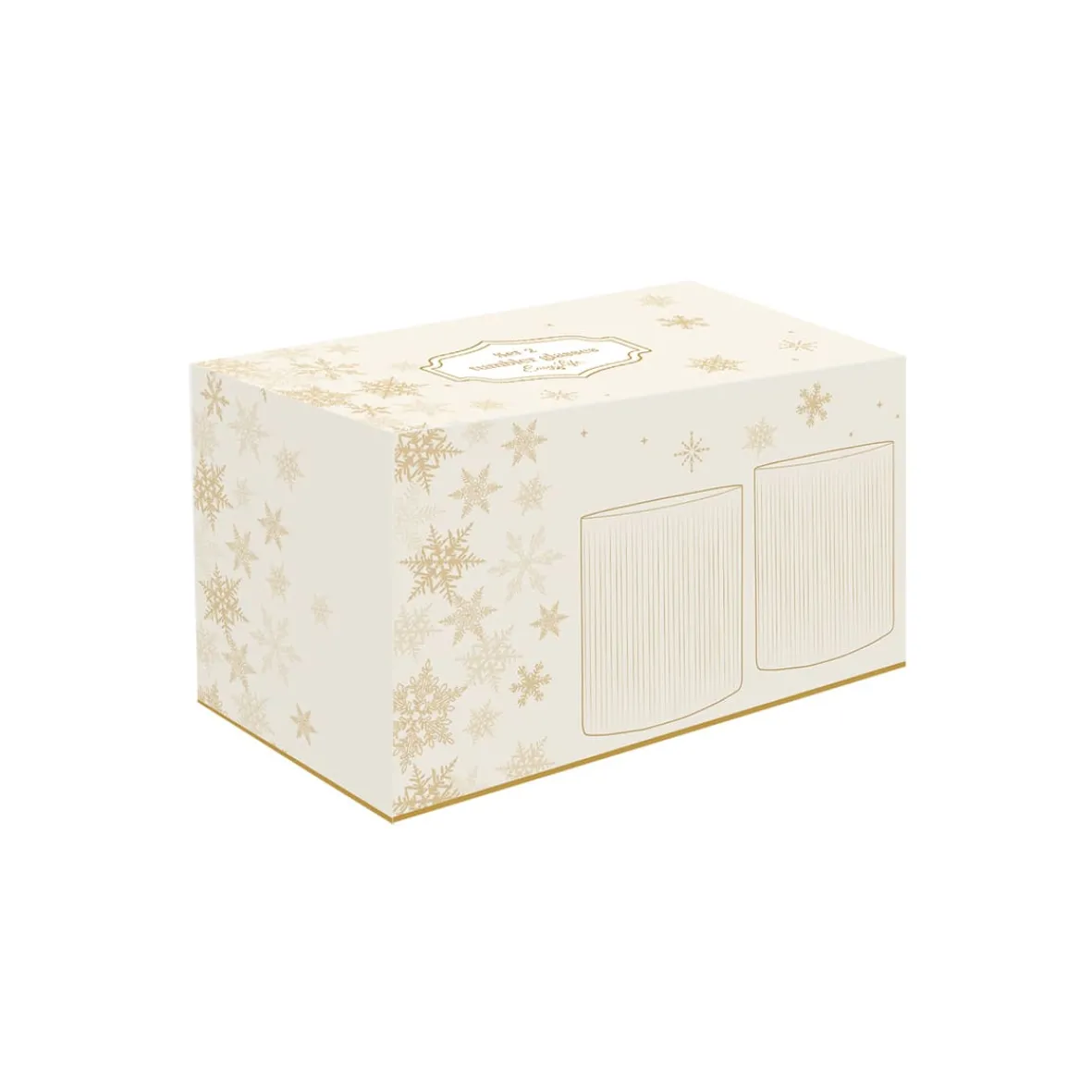 Easy Life Ensemble de 2 verres avec fil d’or FESTIVE> Services De Table En Porcelaine|Festive