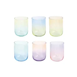 Easy Life Ensemble de 6 verres RAINBOW> Services De Table En Porcelaine​|Rainbow