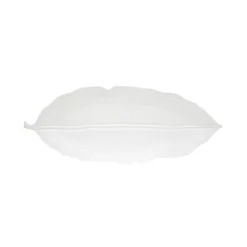 Easy Life Feuille en porcelaine 39×16 cm LEAVES WHITE> Moderne|Services De Table En Porcelaine
