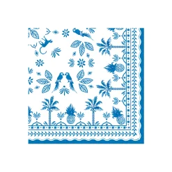 Easy Life Lot de 20 serviettes bleues EXOTIC VIBES> Ethnique|Services De Table En Porcelaine​