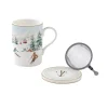 Easy Life Mug et sous-verre avec infuseur CHALET> Noël|Petit Dejeuner