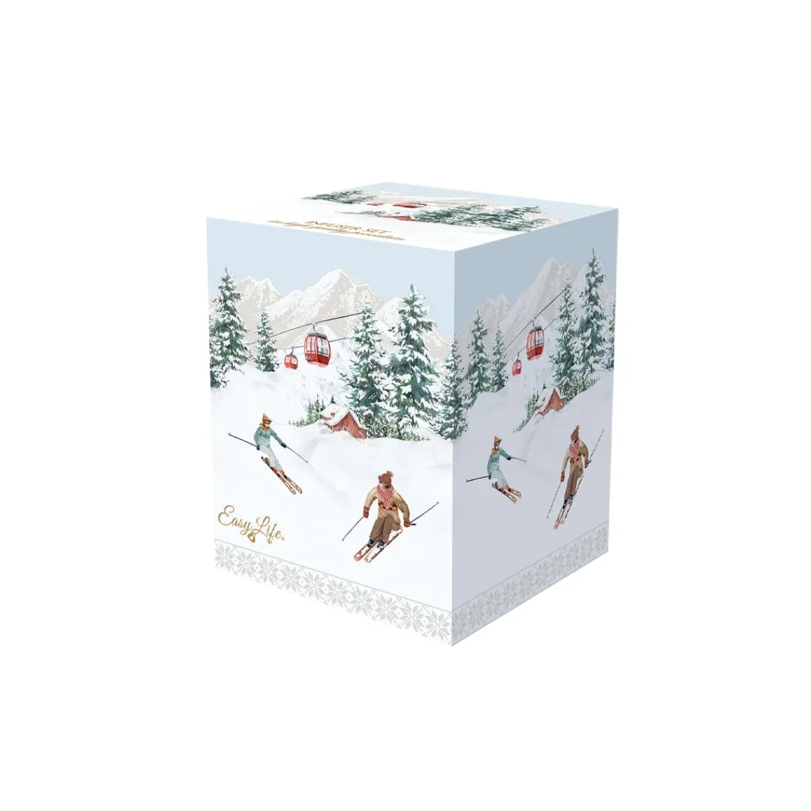 Easy Life Mug et sous-verre avec infuseur CHALET> Noël|Petit Dejeuner