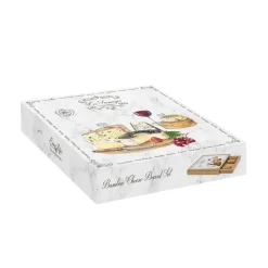 Easy Life Planche à fromage en bambou avec plateau en verre et couteaux LES FROMAGES> Quotidienne|Cuisine