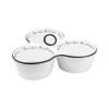 Easy Life Plateau apéritif 20,5×17 cm avec 3 bols en porcelaine HERBARIUM> Quotidienne|Services De Table En Porcelaine​