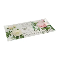 Easy Life Plateau En Verre JARDIN BOTANIQUE> Romantique|Services De Table En Porcelaine