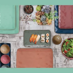 Easy Life Plateau rectangulaire en porcelaine de 20×13 cm INTERIORS TERRACOTTA> Moderne|Services De Table En Porcelaine​