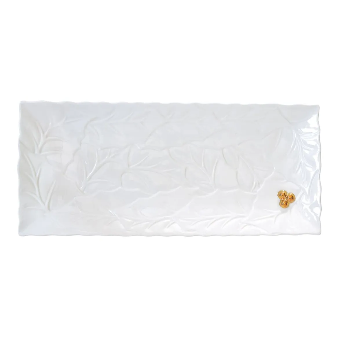 Easy Life Plateau rectangulaire HOLLY & BERRIES WHITE> Noël|Services De Table En Porcelaine