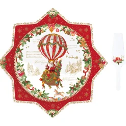 Easy Life Plat à gâteau avec pelle CHRISTMAS MEMORIES> Noël|Services De Table En Porcelaine