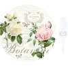 Easy Life Plat à gâteau avec pelle JARDIN BOTANIQUE> Romantique|Services De Table En Porcelaine​