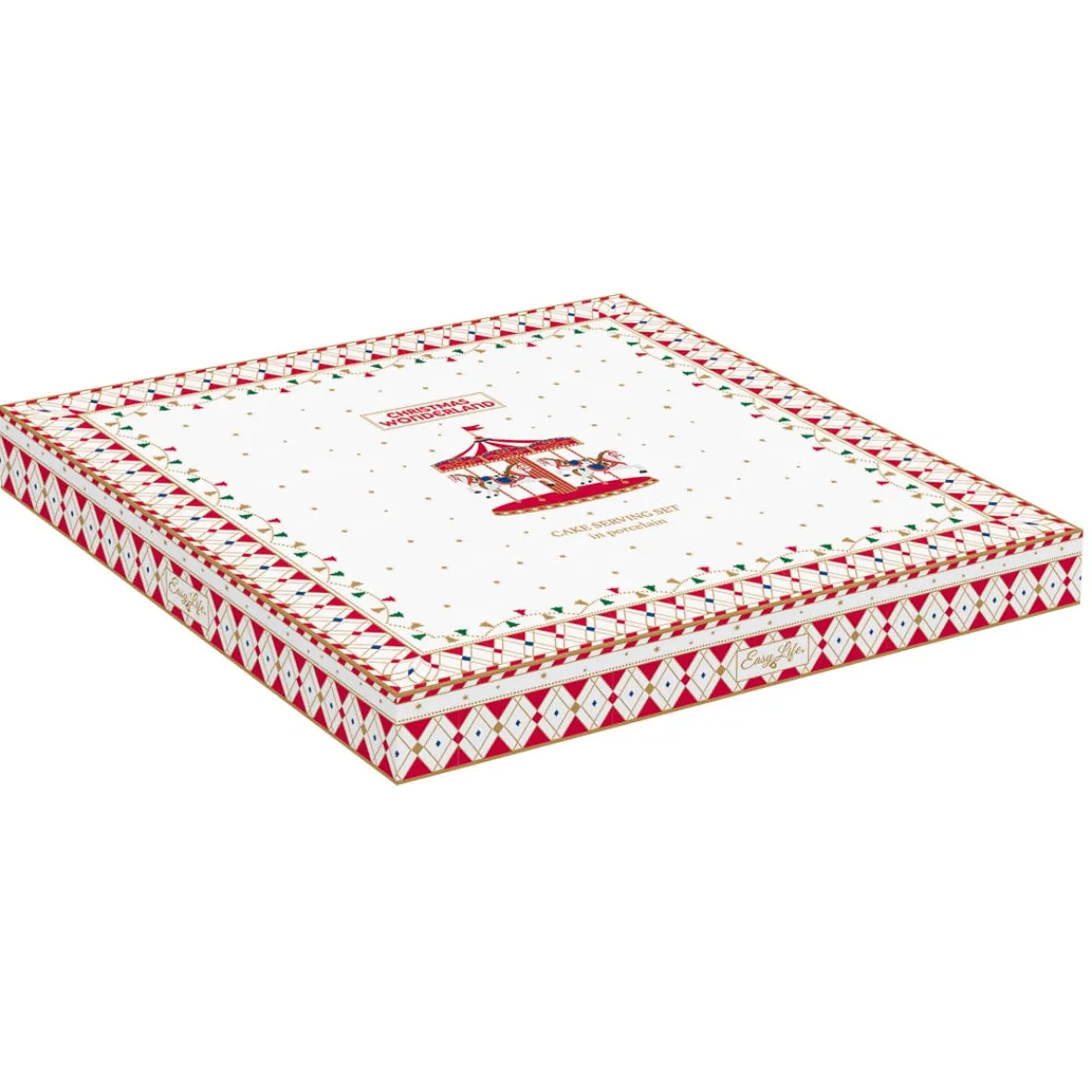 Easy Life Plat à gâteau avec une pelle CHRISTMAS WONDERLAND> Noël|Services De Table En Porcelaine