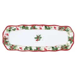 Easy Life Service de plateau rectangulaire CHRISTMAS BERRIES> Noël|Services De Table En Porcelaine