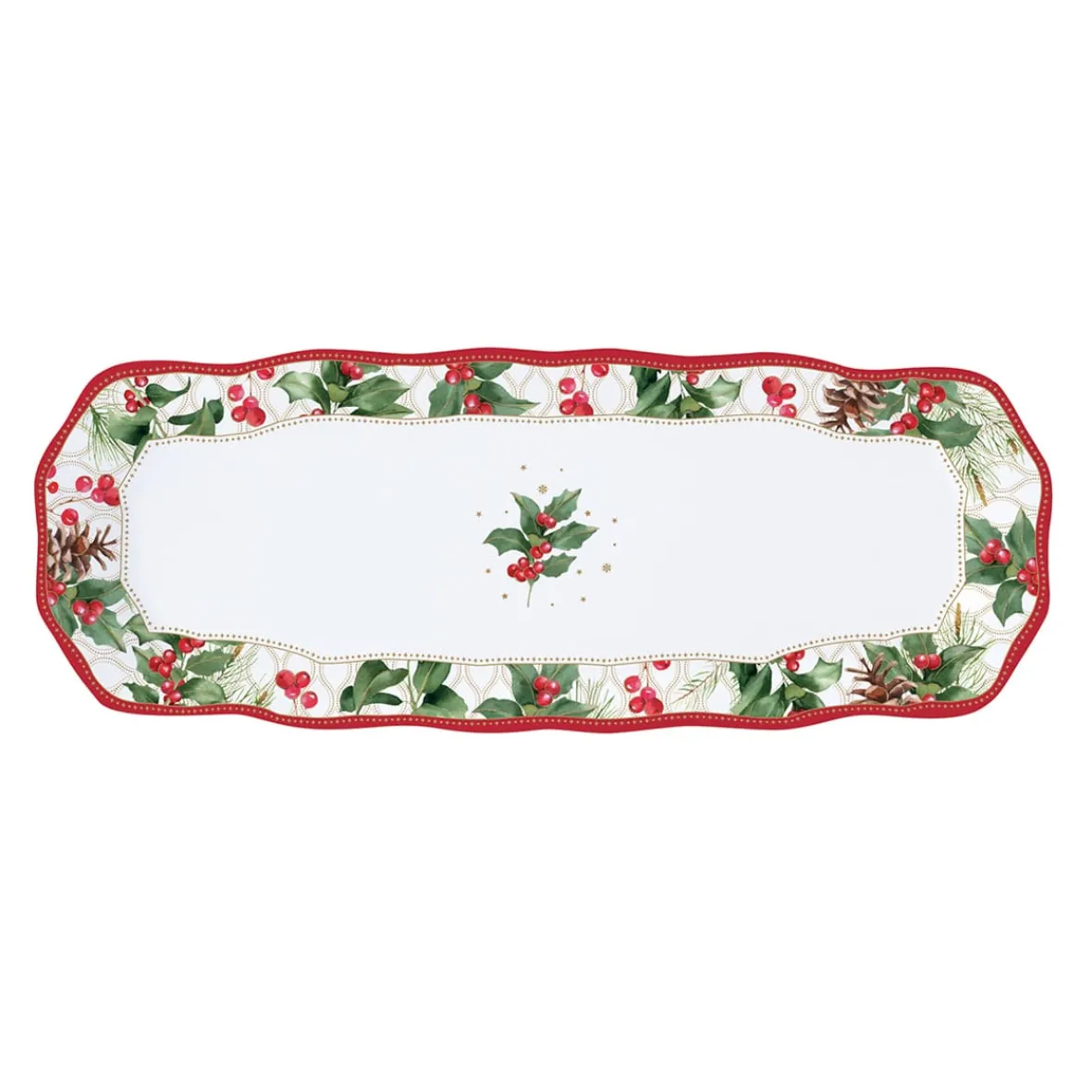Easy Life Service de plateau rectangulaire CHRISTMAS BERRIES> Noël|Services De Table En Porcelaine
