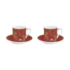 Easy Life Set de 2 tasses à café avec soucoupes BENGALA> Ethnique|Petit Dejeuner