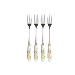 Easy Life Set 4 fourchettes à dessert avec manche en porcelaine en c.b. HAPPY EASTER> Services De Table En Porcelaine​|Happy Easter