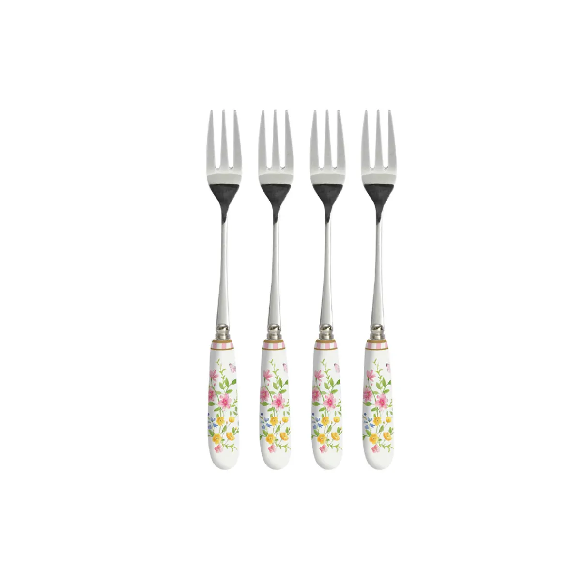 Easy Life Set 4 fourchettes à dessert avec manche en porcelaine en c.b. HAPPY EASTER> Services De Table En Porcelaine|Happy Easter